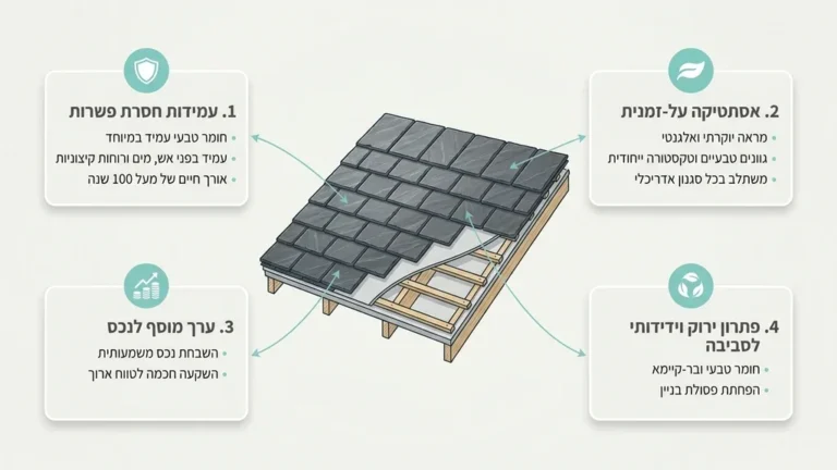 בית פרטי יוקרתי עם גג רעפי צפחה טבעית